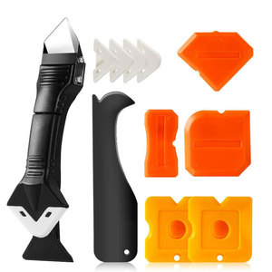 Glass Glue Angle Scraper Stainless Steelhead Sealant <b>Kit</b> 3 in 1 DIY OEM Removal Silicon Taker <b>Tile</b> Caulking Grout Scraper Tool - Product Image 6