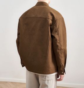 Haut de printemps et d'automne monocouche pour hommes nouvelle tendance ample vêtements d'automne taille XL <span class=keywords><strong>veste</strong></span> fine à texture de <span class=keywords><strong>bosse</strong></span> pour l'hiver - Product Image 4