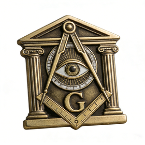 Pièces commémoratives en or de la collection de la franc-maçonnerie européenne, impression UV, design, en gros, sans stock - Product Image 6
