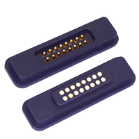 Conector de carga de Cable USB de alta corriente 5P conector de resorte de succión de imán de latón para 2 3 4 5 6 7 8 9 10 acoplamiento magnético de 12 pines