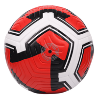 Ballon de football cousu à la machine Aiju, taille 5, en cuir PVC, durable, avec logo personnalisé, pour promotions et divertissements en extérieur