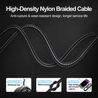 Câble de données USB avec affichage numérique Type-C vers Type-C Joyroom pour téléphone Huawei pour Xiaomi, câble de données USB à charge rapide