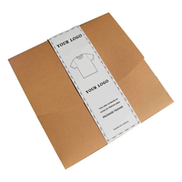 Emballage écologique en papier kraft pour vêtements, boîte pour t-shirt, logo personnalisé, emballage pliable pour vêtements, emballage pour t-shirts