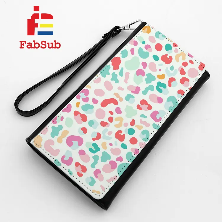 RTS Sublimation Blank Wallet Münz karte Cash Ladies Wallet Personal isierte Sublimation PU Wallet mit Riemen für Männer Abschluss geschenke