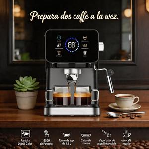 Cafetera Espresso Semiautomática Inteligente con Pantalla Táctil Programable de 20 Bares, para Café Frío, de Aluminio, para Uso en Exteriores y Hogar - Product Image 2