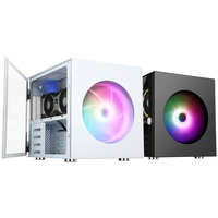 SUITMASTER U1000 MicroATX Steel MINI TOWER Gaming PC Case with Pre-Installed 1x200mm + 1x120mm ARGB Fans Type-C USB 3.0 Ports