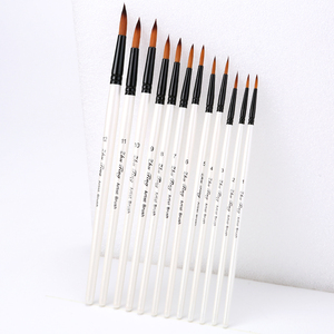 Ensemble de 12 pinceaux professionnels en nylon pour <span class=keywords><strong>peinture</strong></span> artistique, aquarelle, acrylique, huile, ensemble de pinceaux pour artistes - Product Image 4