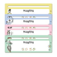 Lot de 4 cartes de règles de Mahjong américain, 4 couleurs assorties, avec marqueurs et lecteurs de règles, en PP durable et étanche