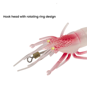 Night-Strike 11cm Luminous Soft Shrimp Squid Hook 9,4G Cebo de fregadero lento con Gancho Doble - Product Image 4