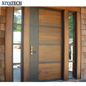 XIYATECH American Modern puertas exteriores de madera maciza pivote de madera externo puerta principal puertas de entrada frontal para casa - Product Image 1