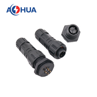 Connecteur Électrique Étanche IP68 3 Broches 10A Mâle-Femelle à Souder pour Boîtier de Jonction