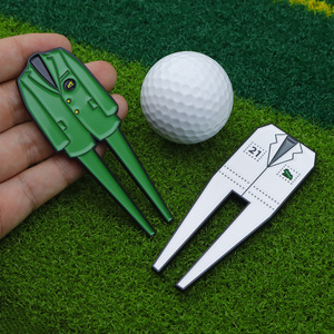 Marqueur de balle de golf au design créatif de veste verte, meilleur cadeau pour le parcours de golf, support de marqueur de balle de golf, ensemble cadeau de golf - Product Image 5