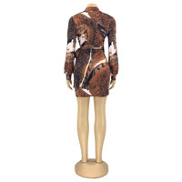 Robe longue d'été pour femmes, couleur, Sexy, imprimé léopard, bande, fente, col en V, irrégulière, portefeuille, tenue de soirée, collection 2020