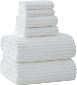 Lot de 6 grandes serviettes de bain en microfibre ultra douces, très absorbantes, écologiques, séchage rapide, de luxe, pour hôtel, spa, salle de sport, maison - Product Image 1
