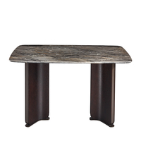 Table à manger en marbre moderne de luxe, de haute qualité, solide et durable, pour appartement et hôtel