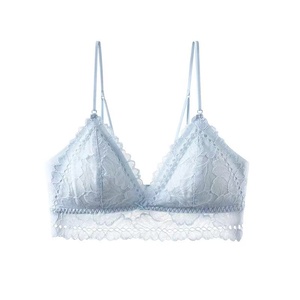 French-style triangle cup lace bra, <b>thin</b> and <b>wire</b>-free, lightweight, with a beautiful back and no gaping cups. - Product Image 5