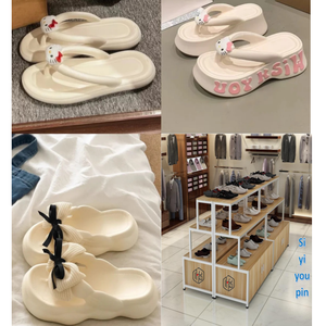 <span class=keywords><strong>Alpargatas</strong></span> de cuña a la moda con tiras en la puntera para mujer, sandalias de verano para exteriores, zapatos de playa plateados, <span class=keywords><strong>chanclas</strong></span> únicas - Product Image 3