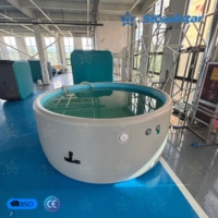 Piscine gonflable familiale ronde hors sol de grande capacité avec couverture, disponible en différentes tailles sur mesure