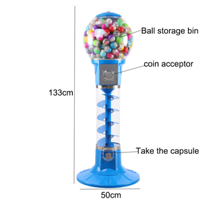 1.3m Spiral Vending <b>Machine</b> Durable Metal <b>Gumball</b> Capsule Toy Business Coin Operated Steel Material Token Payment - Product Image 4