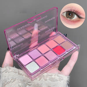 Palette de fards à paupières coréens tendance pour tous les jours, 10 couleurs, pigment scintillant, maquillage nude doux avec des nuances de <span class=keywords><strong>gris</strong></span> et de rose à faible saturation - Product Image 3