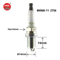 Bougies d'Allumage NGK au Nickel BKR6E-11 2756 pour Honda Fit, Chevrolet Lova, Aveo, Buick Excelle, Brilliance Zunchi, Coolbao