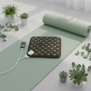 POP RELAX Tapis de Thérapie Intelligent Haute Technologie Portable, <span class=keywords><strong>Matelas</strong></span> <span class=keywords><strong>Chauffant</strong></span> en Jade et Tourmaline pour Usage Domestique avec Chaleur Apaisante - Product Image 2