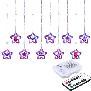 DAMAI USA Independence Day Flag Eagle America National Day Luminous <b>Star</b> <b>Lights</b> 4th of July Decor Wall Hanging Decor LED <b>Lights</b> - Product Image 5
