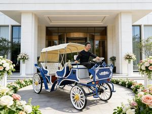 Calèche électrique sans chevaux de haute qualité, prix d'usine, vente en gros, calèche royale de princesse pour la visite touristique - Product Image 5