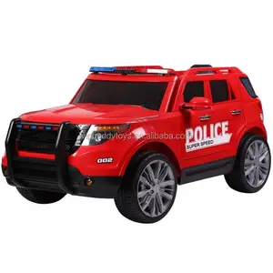 Politieagent Auto Suv Zwart 12V Kinderauto 'S-Dubbele Motor Elektrische Kracht Rijden Op Auto Met Afstandsbediening, Mp3, Aux Koord, Led Koplampen