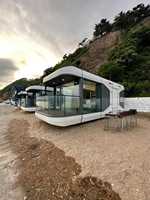 Maison conteneur préfabriquée de luxe en forme de capsule spatiale, type Apple Cabin, pour bureau, appartement et tourisme, 20ft 40ft, directement de l'usine