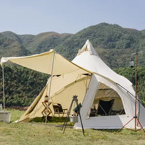 Tente en Tepe de 5 à 8 personnes, grande doigts, Style indien, imperméable, pour fête en famille, Camping en plein air