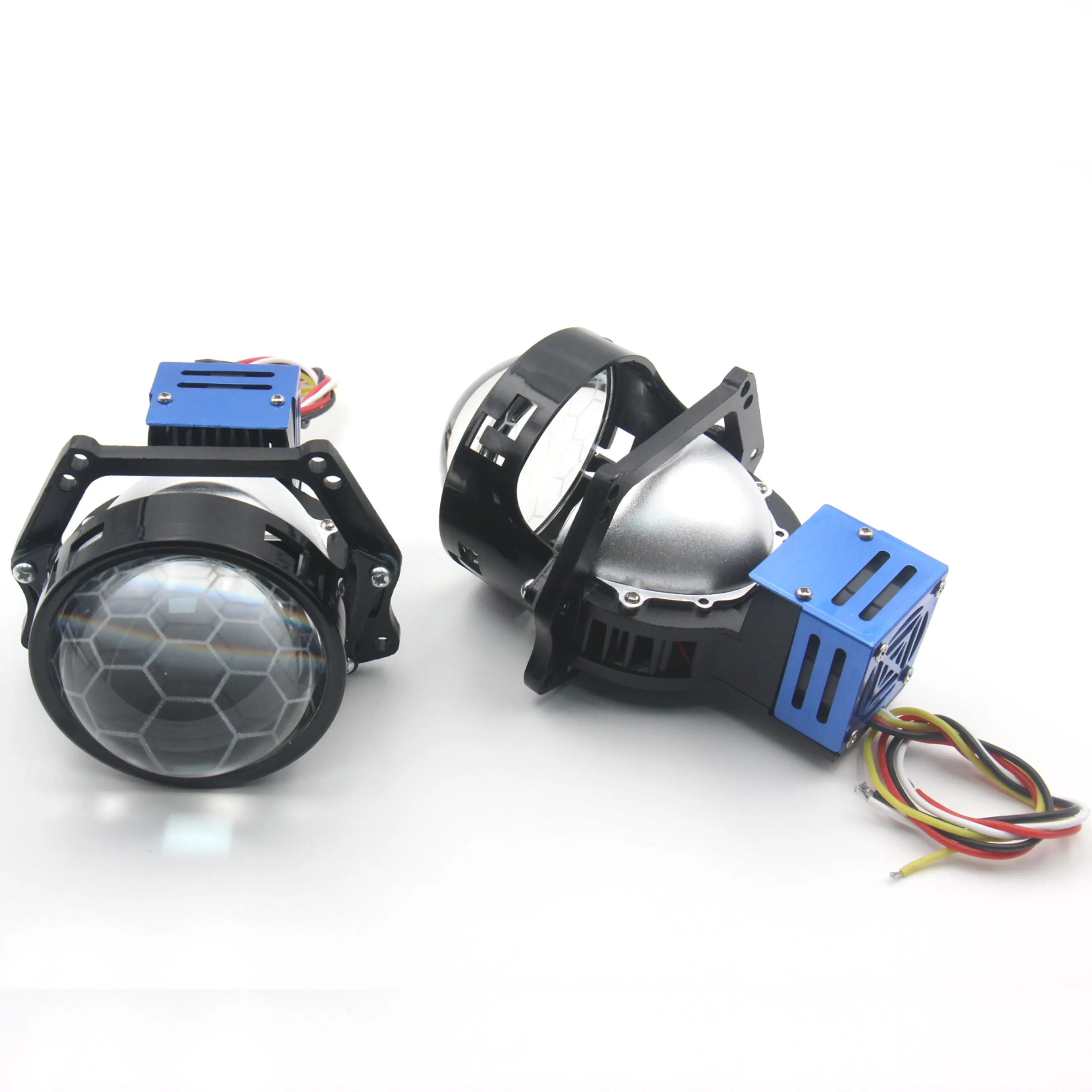ALECAR 50W di alta qualità 3 pollici Bi-led lente del proiettore H4 luce auto 6000K LED luce spot di guida auto Retrofit