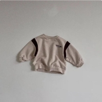 Nouvelle Mode Bébé Enfants Épaule Bloc De Couleur Manches Longues Pull Garçons Filles Neutre Sweats Surdimensionnés