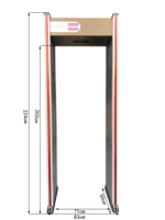 Détecteur de métaux KMS Walk Through, 6, 12, 18, 24 zones sélectionnables, AC90V 250V 35W 60kg, portique de sécurité pour aéroports, bijouteries