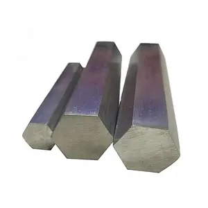 Barre plate en acier hexagonale 45 # S45c tige hexagonale en acier au carbone étirée à froid