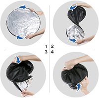 Réflecteurs d'éclairage Compact 5 en 1, 43 pouces/110cm, pour photographie en direct, de Studio Photo, sac de livraison, offre spéciale