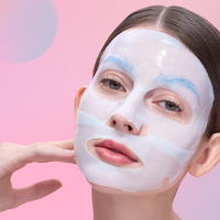 Masque facial en hydrogel hydratant anti-âge et anti-rides au collagène, avec des ingrédients végétaliens, pour les soins de la peau de nuit