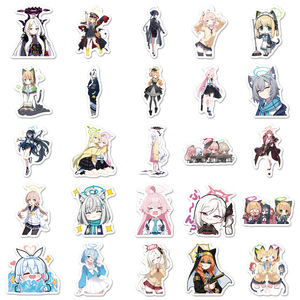 50 cái/bộ Phổ Biến Mới Màu Xanh Lưu Trữ Cos Trò Chơi Nhân Vật Trang Trí Nội Thất Hành Lý Không Thấm Nước Cửa Sổ Xe Máy Tính Xách Tay Phim Hoạt Hình Sticker Anime Dán - Product Image 4