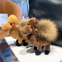 Porte-clés de voiture en peluche mignon en forme de chameau de dessin animé, personnalisé, créatif, vente en gros, impression possible GJ-99205