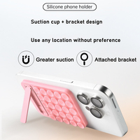 Support de téléphone à ventouse en silicone, support de téléphone pour miroir de douche, pliable, adhésif, accessoire pour smartphones