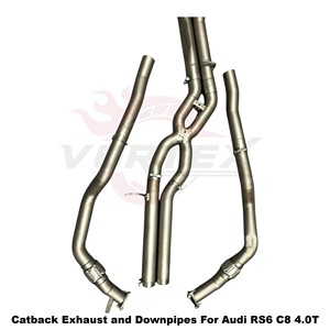 Escape trasero Vortex Bespoke de titanio arenado con tubos delanteros para Audi RS6 C8 4.0T Sport Solution - Product Image 6