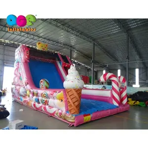 Thương Mại Vui Nhộn Phổ Biến Ngoài Trời Inflatable Bouncer Castle Trò Chơi Khô Trẻ Em Inflatable Kẹo Trượt Để Bán