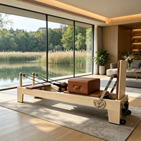Machine de Pilates Reformer Professionnelle en Bois d'Érable, Portable et Réglable, Qualité Studio pour la Maison, Entraînement Corporel de Base Solide, Garantie 5 Ans