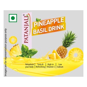 Bebida de Piña y Albahaca Patanjali, Extracto Líquido de Fruta con Vitamina C en Envase de Vidrio - Product Image 2
