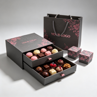 Boîtes Cadeaux de Luxe Écologiques Recyclables Rigides pour Chocolats et Bonbons – Ensemble d'Emballages en Gros d'Usine avec Embossage Haute Qualité