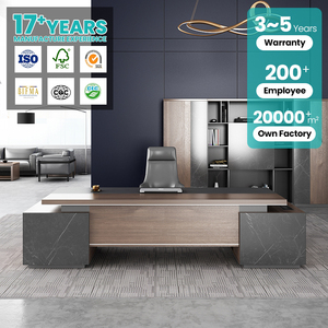 Muebles de Oficina Modernos, Escritorio Ejecutivo para CEO, Diseño de Mesa de Trabajo en Forma de L, Mesa de Madera MDF para Gerente - Product Image 1