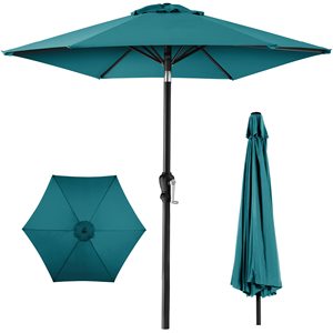 Outdoor 10ft Patio <strong>Parasol</strong> Market <strong>Table</strong> 6 Panel 3M Garden Umbrella With Push Button Tilt and Crank - Product Image 1