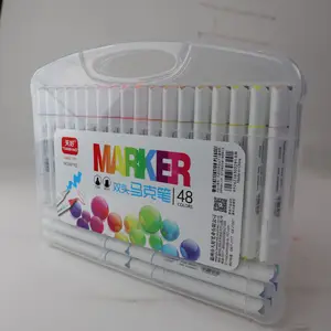 Wasserbasierte Markierungs-Tinte Markierer Doppelspitze Aquarellpinsel Stift Kunstmarkierstift-Set mit Finishliner für Kinder