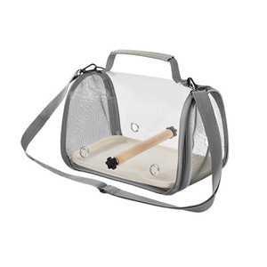Cage <span class=keywords><strong>à</strong></span> oiseaux légère et portable, grande cage respirante pour oiseaux avec bandoulière pour les voyages en extérieur, sac de transport pour oiseaux - Product Image 6