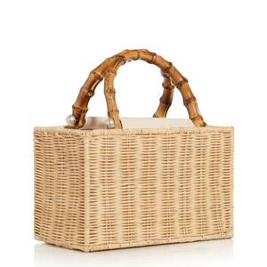 Bolso de mujer de ratán natural tejido a mano para colorear bonito y elegante personalizado OEM - Product Image 1